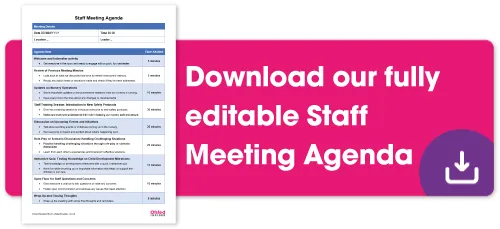 Download Our Example Staff Meeting Agenda
